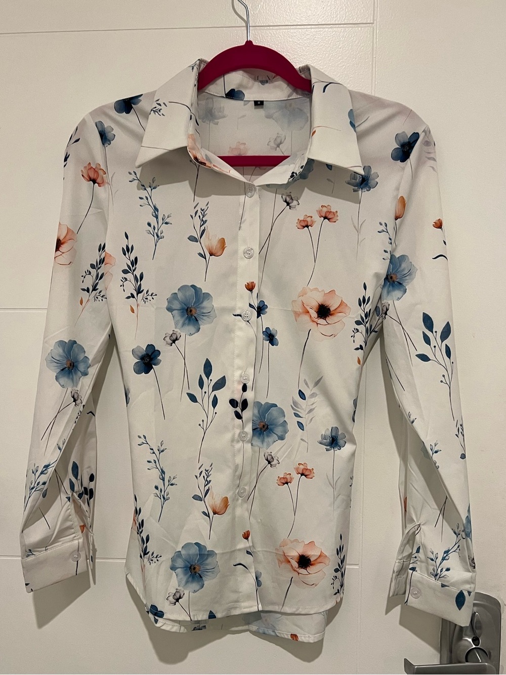 Floral Print Button-Up Blouse